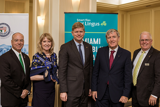 L-R: Michael O’Day, Helen Maguire, CG Shane Stephens, Ambassador Mulhall and Jeff Wright