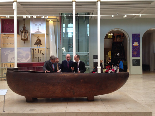 Ambassador Mulhall, Minister Flanagan, and Dr Gordon Rintoul