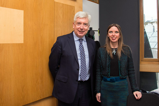 Minister White meets Minister McLeod at the Scottish Parliament (Grace Avery Photography)