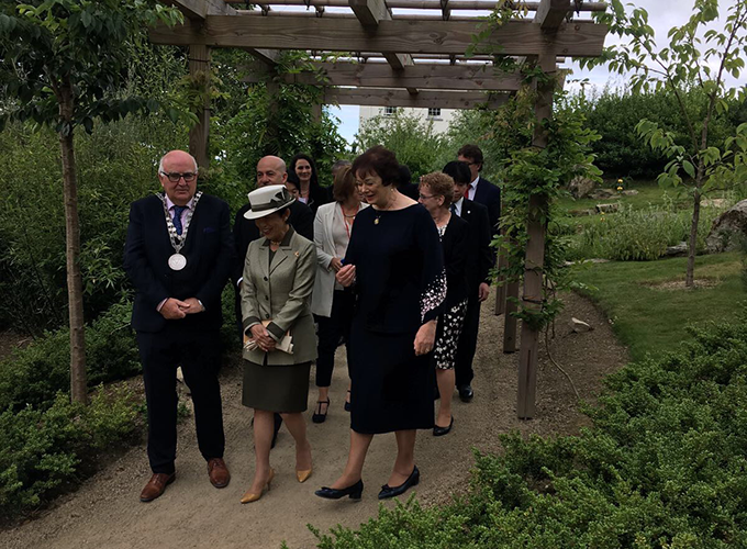 HIH Princess Takamado at the Lafcadio Hearn Japanese Gardens in Tramore, Co. Waterford.