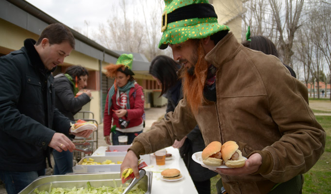 Irish beef burgers and gourmet sausages provided some soakage on the day