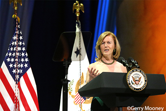 Ambassador Anderson speaking at the American Ireland Fund Gala. Photo Credit: Gerry Mooney