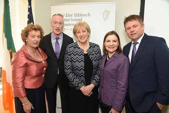 Minister Humphreys, Consul General Barbara Jones and representatives from Origin Theatre Company