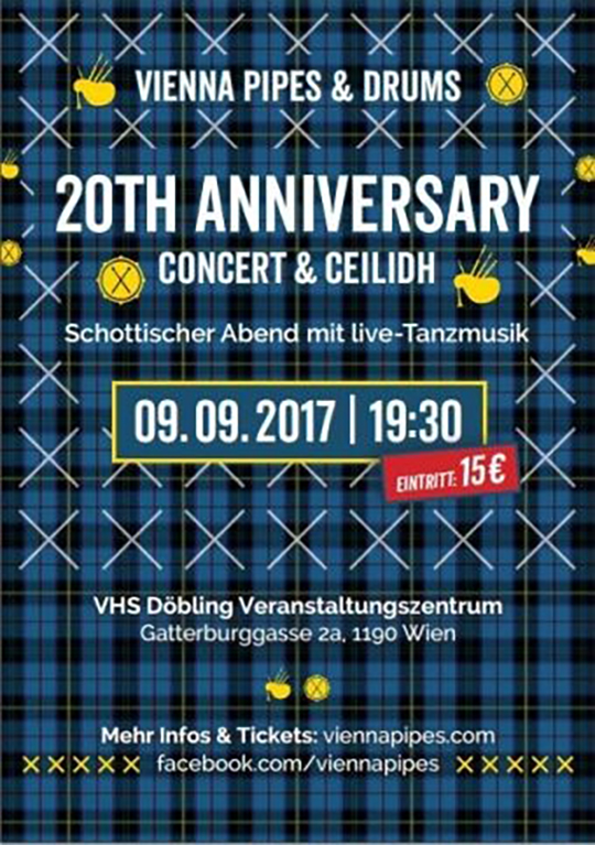 Vienna Pipes and Drums celebrate their 20th Anniversary