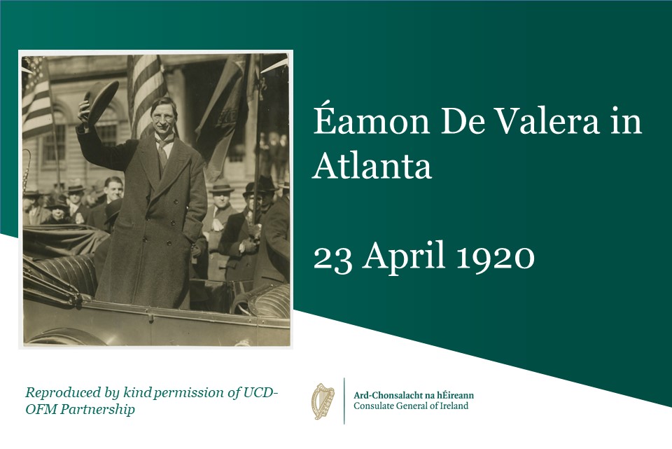 Centenary of Atlanta visit by “Irish President” 