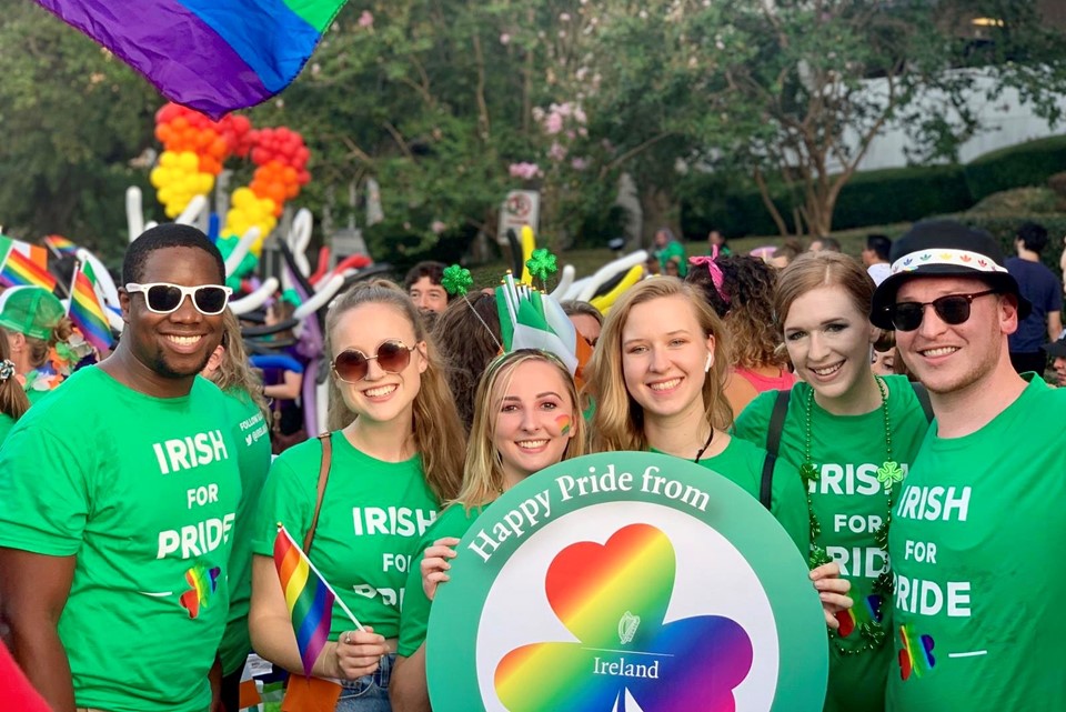 
Friends as part of the Irish Pride group that participated on the parade.
