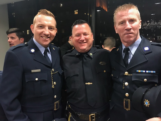 Members of the Gardaí and the NYPD at the Consulate General of Ireland, New York for the reception launching Mark Condren's NYPD: Behind the Scenes. ©DFAT