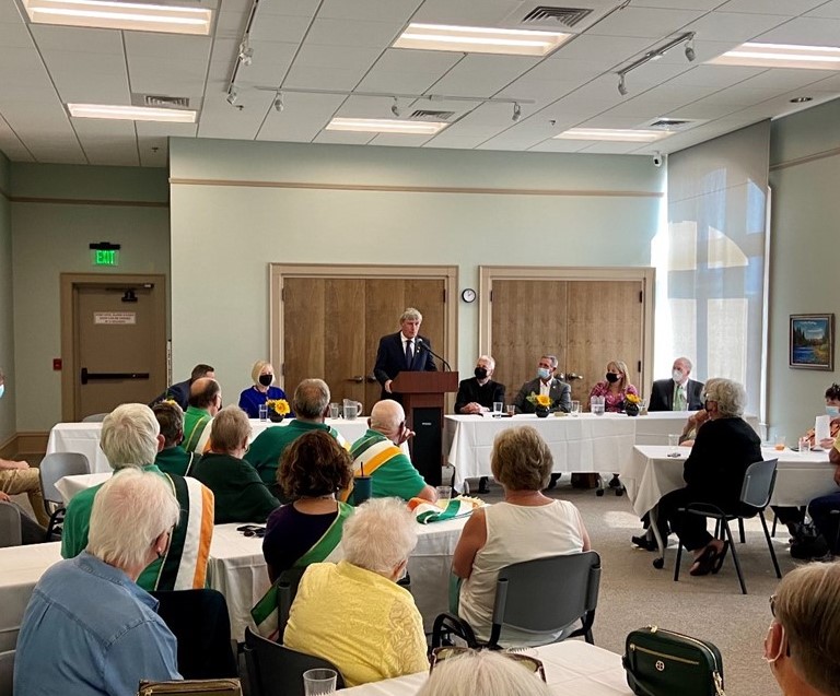 Ambassador Mulhall at the Silver Bow Archive Launch in Butte, Montana