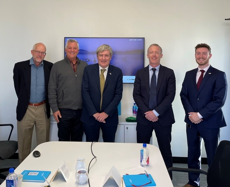 Ambassador Dan Mulhall meeting with Taoglas, Johnson Controls and Enterprise Ireland USA in EI's new office space in Ireland House San Francisco 
