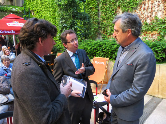 Ambassador Harrington with Irish author Sebastian Barry