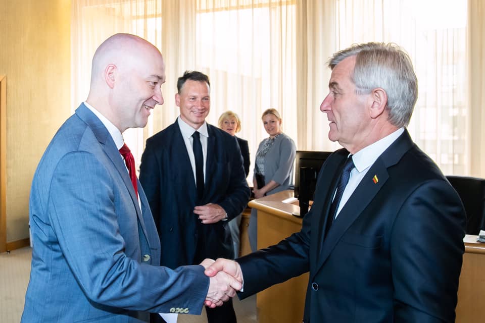 Farewell call on the Parliament of the Republic of Lithuania Speaker Viktoras Pranckietis