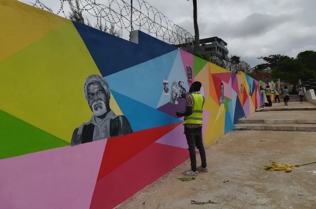 Painting of the Walkway Mural