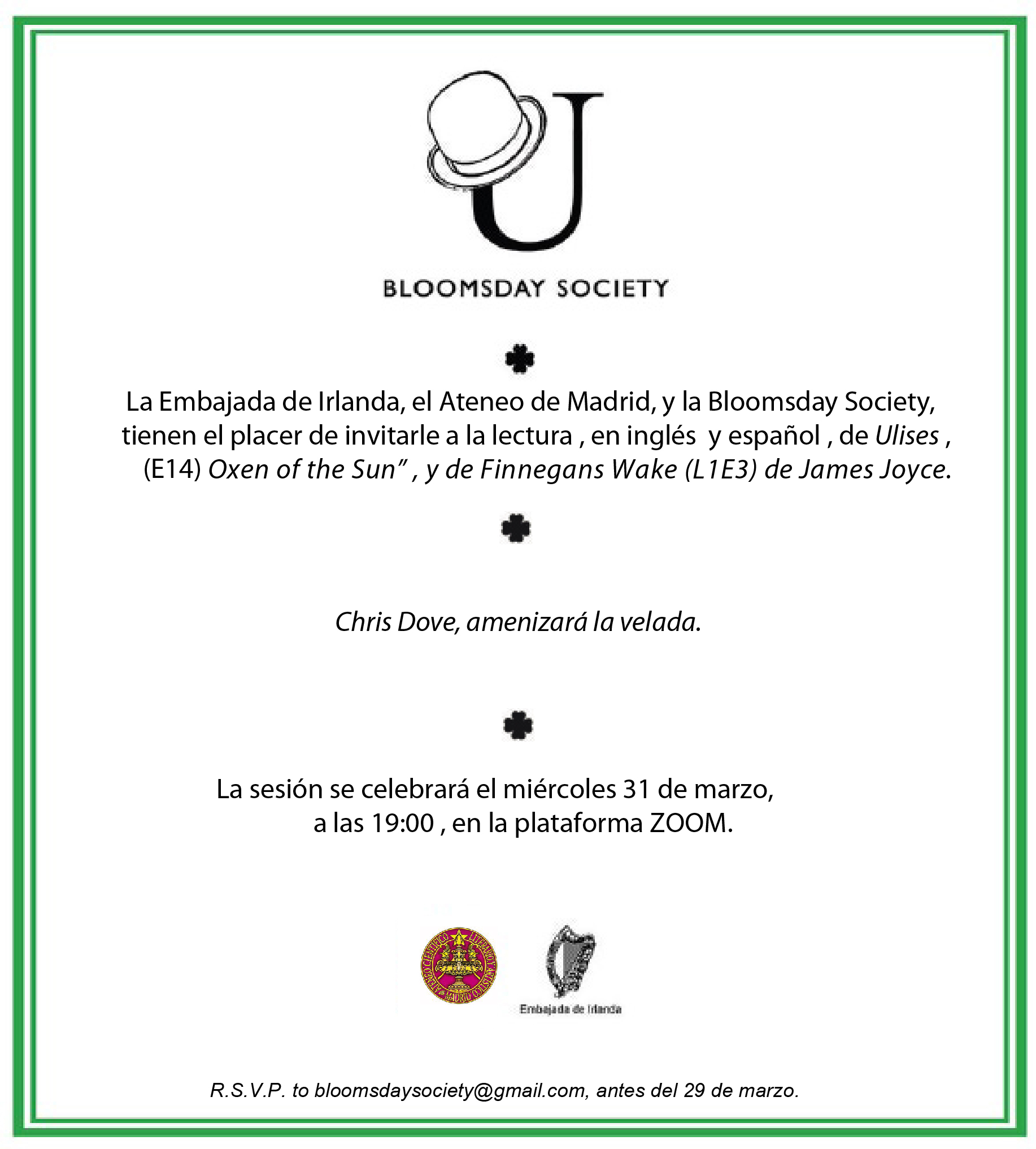 Bloomsday Society Madrid